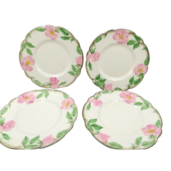 Vintage Franciscan Desert Rose Pink Dessert / Bread Plates Almost 6.5" Across - Picture 1 of 10
